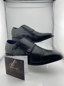 BRUNO MARC NEW YORK Hombres Hutchingson-Mocasines Negros ¡Talla 9.5! ¡Nuevo con caja!! - Imagen 1 de 6