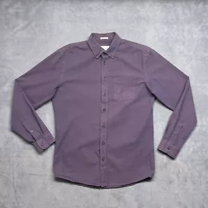 Frank & Oak The Odessa Long Sleeve Button Down Shirt Purple Size Small Designer - Picture 1 of 8