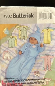 Butterick 3902 Infant’s Layette Size L, XL Sewing Pattern - Picture 1 of 2