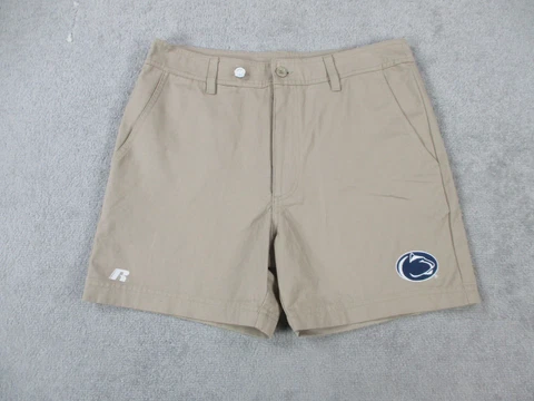 Penn State Nittany Lions Shorts Womens Small Beige Chino High Waisted Russell Cover