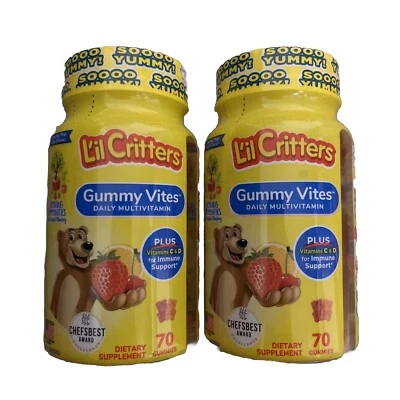 2 Lil Critters Vitaminas Infantiles Gummy Vites Multivitamínico 70 ct Exp 12/2025 Foto 1 de 4