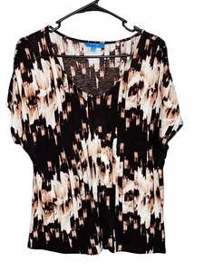 Derek Lam Blouse Abstract Top Women’s Medium Loose Fit Flowy Oversized - Picture 1 of 7