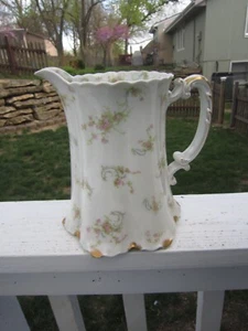 HAVILAND LIMOGES FRANCE -THE PRINCES SCHLEIGER 57-4 9" LARGE WATER PITCHER - Picture 1 of 12