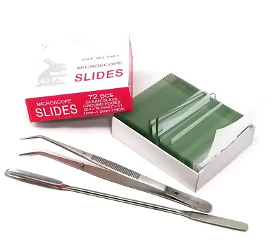 72 Blank Microscope Slides Clear Glass With Ground Edges - Image 1 of 3