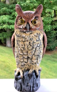 VINTAGE 1990 DALEN PRODUCTS USA PAMELA RICKMAN BLOW MOLD 16" OWL GARDEN DECOY - Picture 1 of 5