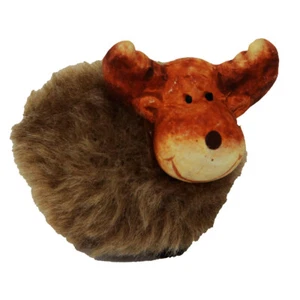 Figura De Alce Reno De Cerámica Con Piel De Peluche H4cm B3cm L5cm - Imagen 1 de 1