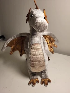 "Juguetes Douglas Cuddle Faust the SILVER/GOLD DRAGON 11,5" H X 20"" L" - Imagen 1 de 12