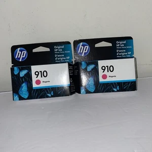 Genuine HP 910 Magenta Color Ink Cartridge OEM 3YL59AN Exp 11/2025 (2 Packs) - Afbeelding 1 van 5