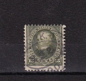 US Stamp 1898 Henry Clay # 284 Perf 12 Olive 15 Cent Lot 485 - Picture 1 of 2