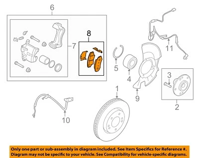 Componentes de freno de suspensión delantera KIA OEM 12-13 Soul 581012KA51 Foto 1 de 2