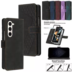 Leder Hülle für Samsung Galaxy Z Fold 6/5/4/Stoßfest Karten Wallet Handyhülle - Bild 1 von 32