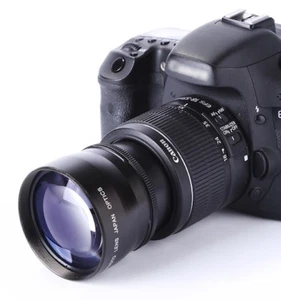 HD WIDE ANGLE MACRO LENS FOR CANON EOS DIGITAL REBEL W/50mm f/1.8 STM II 49/52mm - Picture 1 of 10