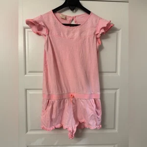 Zara Girls Pink Spring Summer Cute Ruffle Romper One Piece Shorts 13 14 - Picture 1 of 7