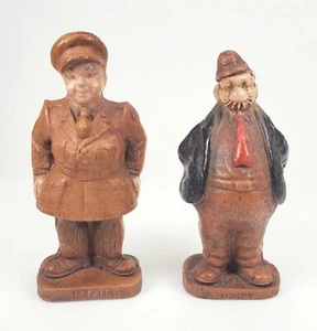 Vintage 1944 K.F.S. Pvt Archie and Wimpie Wood Figure Figurines - Picture 1 of 9