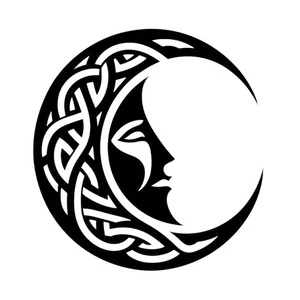Celtic Moon Vinyl Decal Sticker window car van wall art decoration self adhesive - Picture 1 of 48