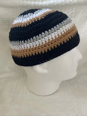 Gorra calavera ganchillo hecha a mano para adultos Kufi Foto 1 de 4
