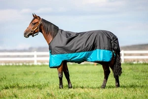 Outdoordecke 600D MIO TURNOUT LITE Horseware schwarz/türkis NEU - Bild 1 von 2