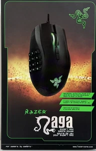 Razer Naga MMO PC Gaming Mouse-RZ01-00580100-R3U1-VERY RARE - Picture 1 of 9