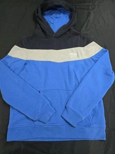 Abercrombie & Fitch Youth Boys Pullover Hoodie Sweatshirt Blue Grey Sz 15/16 - Picture 1 of 10