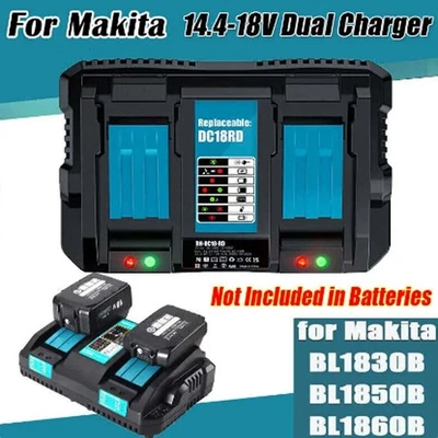 Fast Charger For Makita DC18RD 18V Li-Ion Twin Double Port Rapid Battery 240V