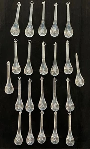 22 adornos navideños vintage de acrílico transparente en forma de lágrima con forma de araña de 3" - Imagen 1 de 6