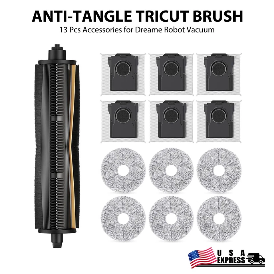 Upgraded Anti-Tangle Tricut Roller Brush Part for Dreame X40 X30 L30 L40 Robot - Изображение 1 из 4