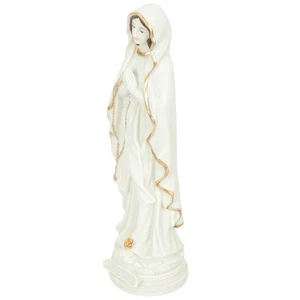  Jungfrau Maria Statue Outdoor Gottesmutter weiß katholisch Figuren für Schreibtisch - Bild 1 von 12