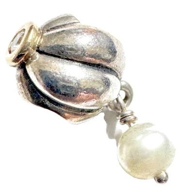 Pandora Retired Sterling Silver with 14K Gold Blooming Dangle 790402CZ - Image 1 of 4