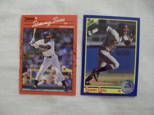 (2) DIFF SAMMY SOSA ROOKIE CARDS 1990 SCORE # 558 & 1990 DONRUSS # 489 WHITE SOX - Picture 1 of 2