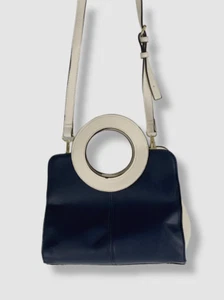 $120 Neiman Marcus Women's Blue Satchel Handbag Crossbody Bag Purse - Picture 1 of 4