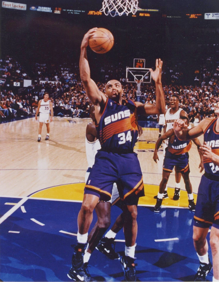 Foto a color Charles Barkley 8x10 con licencia de la NBA Salón de la Fama de los Phoenix Suns Foto 1 de 1