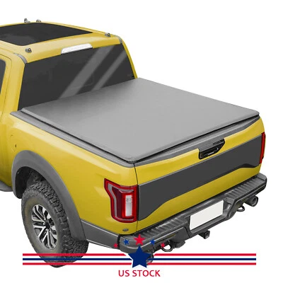 5.5FT Soft 4-Fold Tonneau Cover For 2004-2014 F-150 2006-2014 Lincoln Mark LT Foto 1 de 4