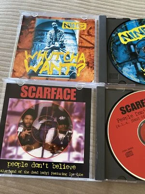 2 Rap Cd Singles Nine - Whutcha Want? Scarface - People Don’t.. Ice Cube Redrum￼ Foto 1 de 4