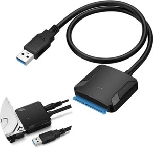 SSD Hard HDD Cable Adapter Drive Disk Converter SATA to USB 3.0 2.5/3.5 inch - Picture 1 of 6