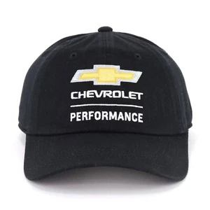 Chevrolet Performance Black Baseball Hat Ball Cap Embroidered Unstructured - Picture 1 of 5