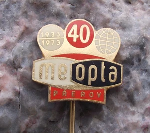 1973 Meopta Prerov Movie Camera Film Reels Photographic Stereo Logo Pin Badge - Picture 1 of 8