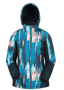 NEW Mountain Warehouse Womens Ski Jacket Coat Dawn Blue Retro Print ALL SIZES - Picture 1 of 5