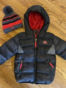 Snozu Kids Boys Toddler Jacket W/Hat Gray/Red 4t EUC! - Picture 1 of 17
