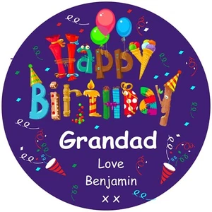Personalised Birthday Chocolate LABEL ONLY fits Heroes Tub No Chocolate - Picture 1 of 1