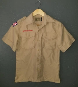 Boy Scouts VENTED Uniform Shirt BSA Microfiber Quick Dry Polyester Youth MD - Picture 1 of 5