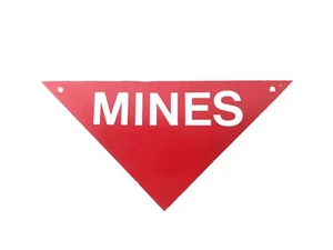 Aluminium Militär Warnschild, "MINES" - Bild 1 von 7