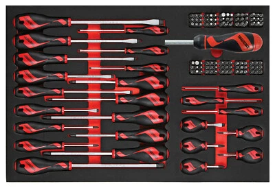Teng Tools Mega Drive 122 pce Screwdriver Set Flat Phillips Pozi EVA Foam - Image 1 of 3