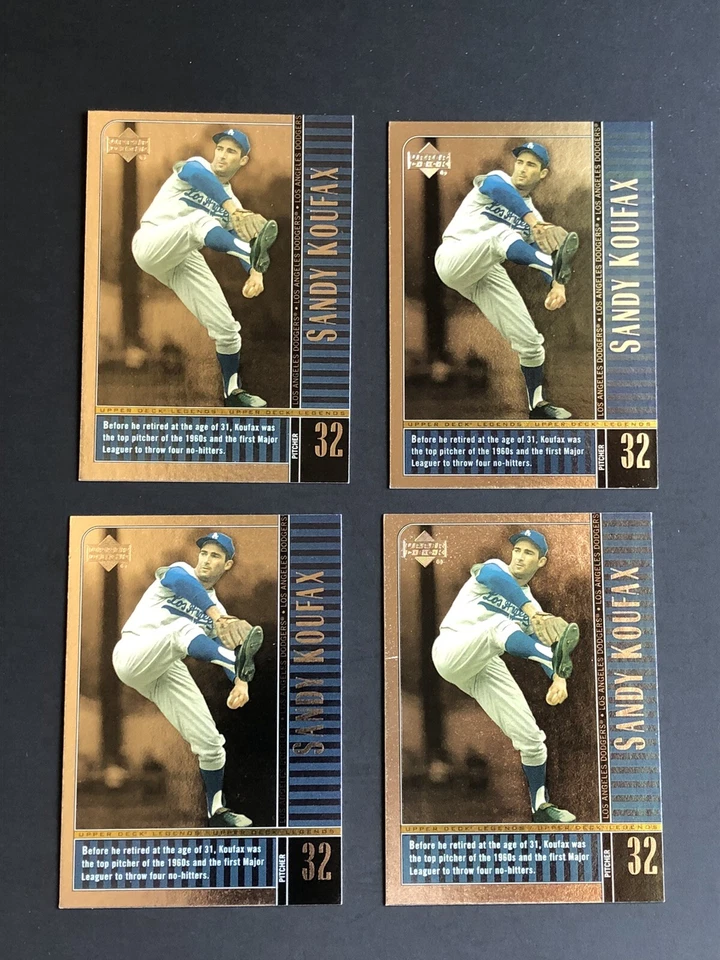 (4) 2000 Upper Deck Legends #28 San Koufax (HOF) Los Angeles Dodgers - Image 1 of 1