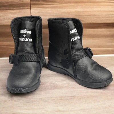 Ботинки Native & Nununu унисекс для малышей размер 8 черные лунные водонепроницаемые с флисовой подкладкой - Изображение 1 из 4
