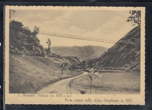 Cartolina San Marcello Pistoiese Ponte Sospeso sulla Lima IC288 - Picture 1 of 1