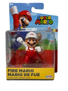 Jakks Fire Mario Figure NEW “2.5” Super Mario Brothers World Of Nintendo - Picture 1 of 3