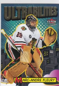 2021/22 FLEER ULTRA..MARC-ANDRE FLEURY..ULTRABILITIES..CARD # UB-10..BLACKHAWKS - Bild 1 von 1