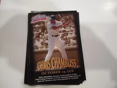 BASEBALL CARD FLEER 97-98 MILLION DOLLAR MOMENTS CHRIS CHAMBLISS #37 OF 50    B6 - Image 1 of 2