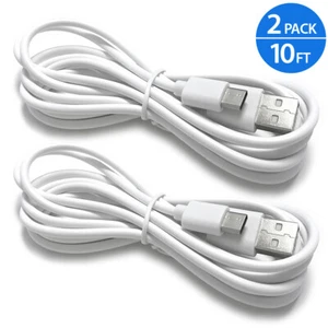 2x 10FT USB-C Cable Type C Charger For Samsung Galaxy S8 S9 S10 Plus Note 8 9 10 - Picture 1 of 7