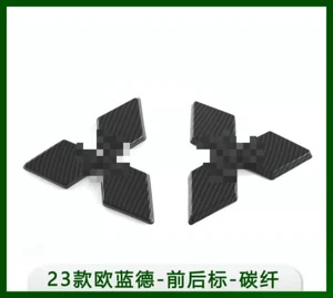 Mitsubishi Outlander 2023 Logo Front Hood Rear Trunk Badge Carbon Fiber Black - Picture 1 of 9